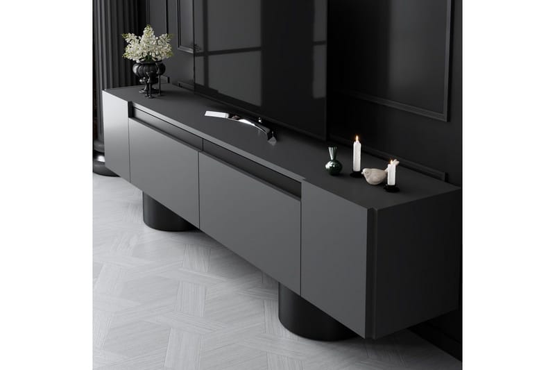 TV-bord Antrasitt / Svart - Antrasitt / Svart - Møbler - Mediamøbel & tv møbel - TV-benk & mediabenk