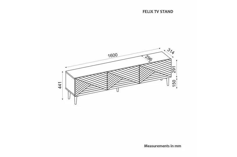 TV-bord Botswana Hvit - Hvit - Møbler - Mediamøbel & tv møbel - TV-benk & mediabenk