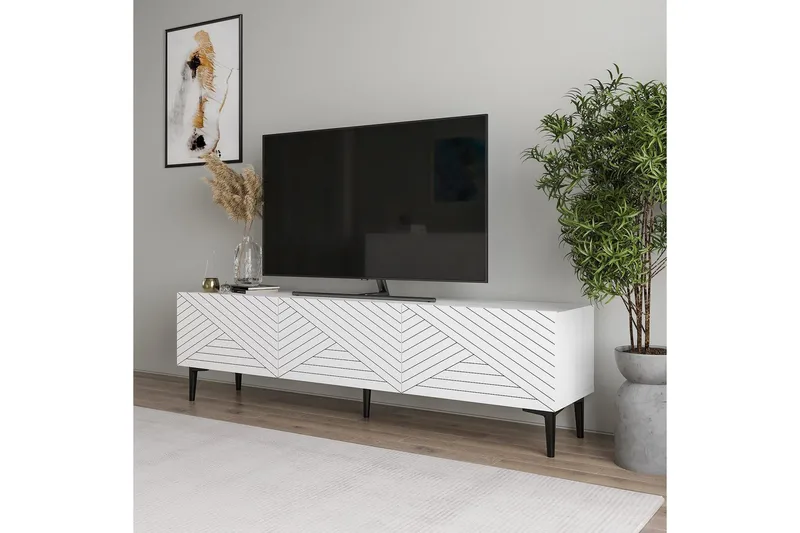 TV-bord Botswana Hvit - Hvit - Møbler - Mediamøbel & tv møbel - TV-benk & mediabenk