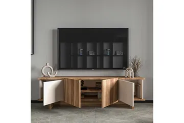 TV-bord Diannare Beige / Valnøtt - Beige / Valnøtt - Møbler - Mediamøbel & tv møbel - TV-benk & mediabenk