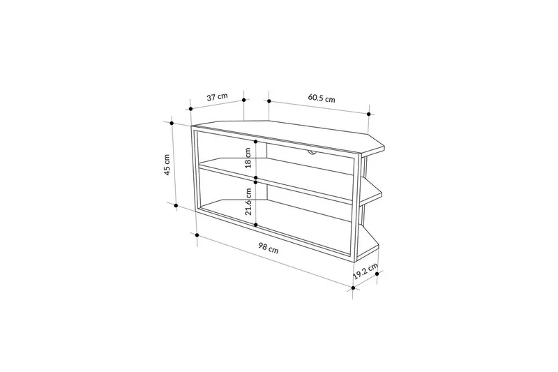 TV-bord Echo Retro Grå - Retro Grå - Møbler - Mediamøbel & tv møbel - TV-benk & mediabenk