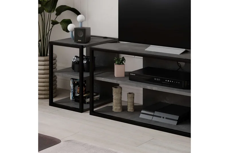 TV-bord Echo Retro Grå - Retro Grå - Møbler - Mediamøbel & tv møbel - TV-benk & mediabenk