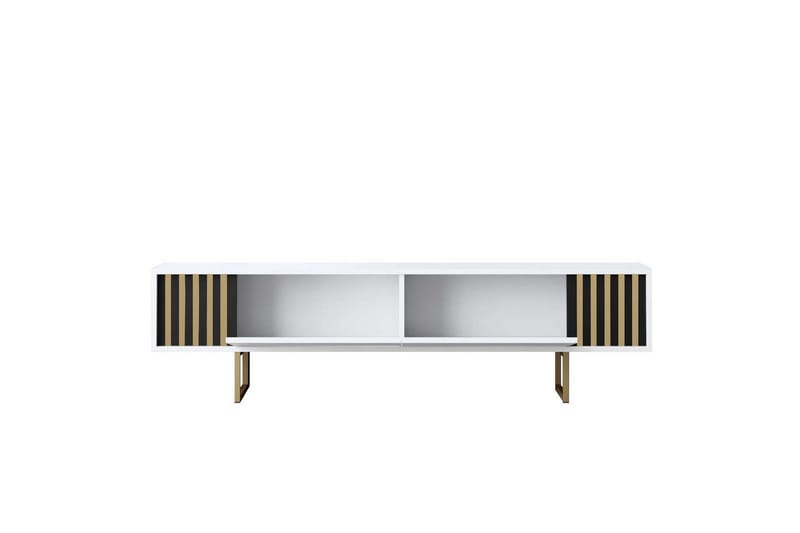 TV-bord Gull Linje Hvit / Gull - Hvit / Gull - Møbler - Mediamøbel & tv møbel - TV-benk & mediabenk