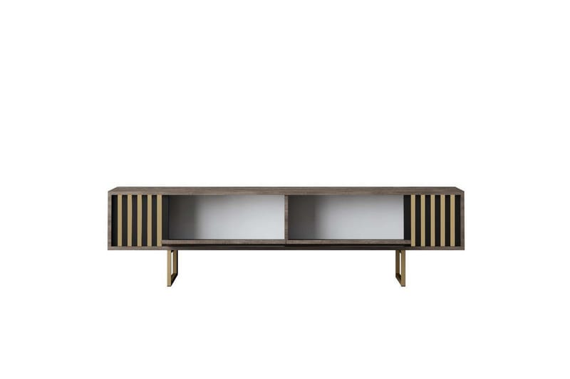 TV-bord Gull Linje Valnøtt / Gull - Valnøtt / Gull - Møbler - Mediamøbel & tv møbel - TV-benk & mediabenk