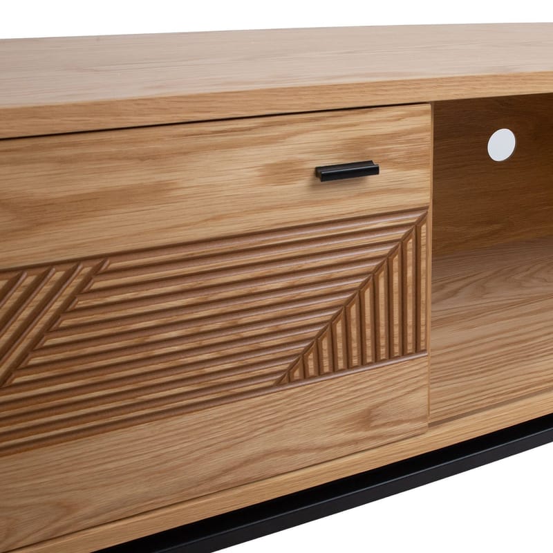 TV-bord HOME4YOU Cindy 180x40x55 cm MDF eik - lys eik - Møbler - Mediamøbel & tv møbel - TV-benk & mediabenk