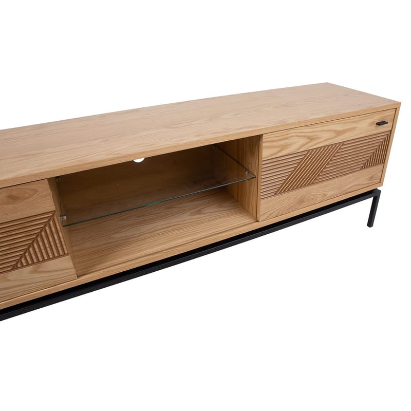 TV-bord HOME4YOU Cindy 180x40x55 cm MDF eik - lys eik - Møbler - Mediamøbel & tv møbel - TV-benk & mediabenk