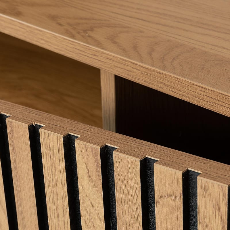 TV-bord HOME4YOU Hampton 160x40x60 cm Melamin med eikebark - eikebark - Møbler - Mediamøbel & tv møbel - TV-benk & mediabenk