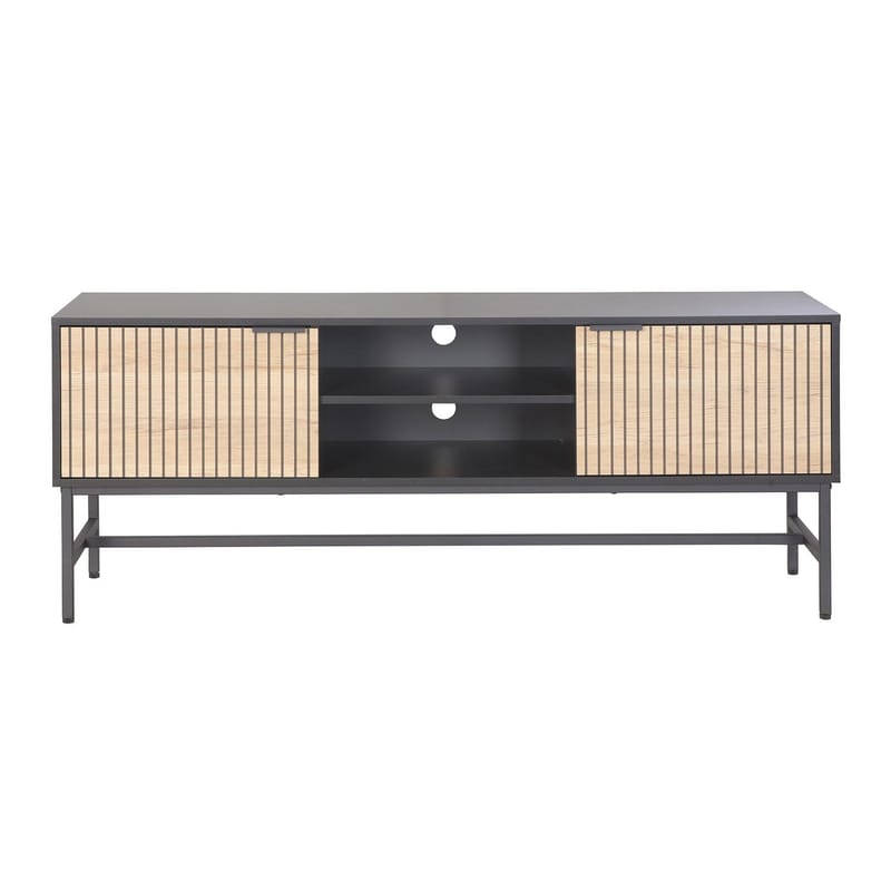 TV-bord HOME4YOU Helve 150x40x60 cm Melamin - svart / lyst tre - Møbler - Mediamøbel & tv møbel - TV-benk & mediabenk