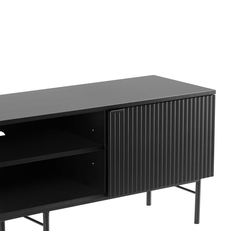 TV-bord HOME4YOU Sequence 150x40x55 cm Svart - svart - Møbler - Mediamøbel & tv møbel - TV-benk & mediabenk