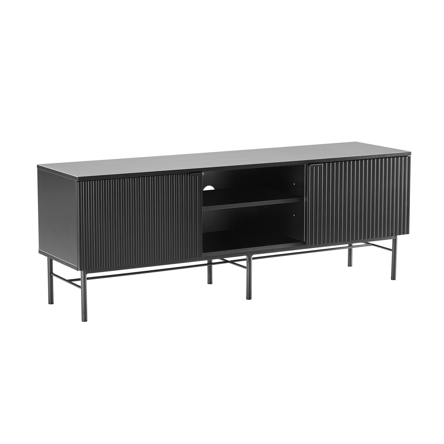 TV-bord HOME4YOU Sequence 150x40x55 cm Svart - svart