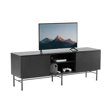 TV-bord HOME4YOU Sequence 150x40x55 cm Svart - svart - Møbler - Mediamøbel & tv møbel - TV-benk & mediabenk