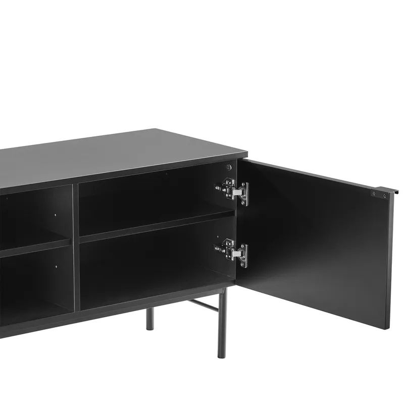 TV-bord HOME4YOU Sequence 150x40x55 cm Svart - svart - Møbler - Mediamøbel & tv møbel - TV-benk & mediabenk