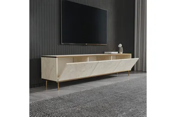 TV-bord Imaj Travertin / Gull - Gull/Taupe - Møbler - Mediamøbel & tv møbel - TV-benk & mediabenk