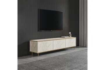 TV-bord Imaj Travertin / Gull - Gull/Taupe - Møbler - Mediamøbel & tv møbel - TV-benk & mediabenk