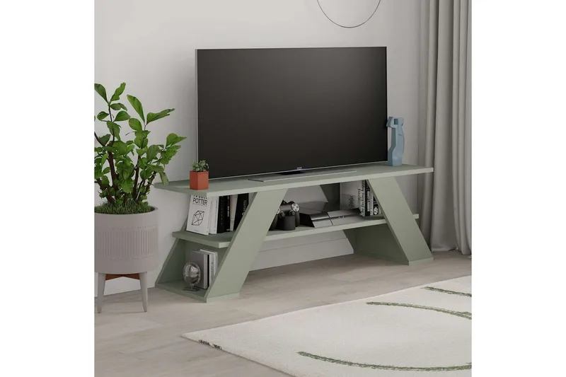 TV-bord Janesh Ask Grønn - Ask Grønn - Møbler - Mediamøbel & tv møbel - TV-benk & mediabenk