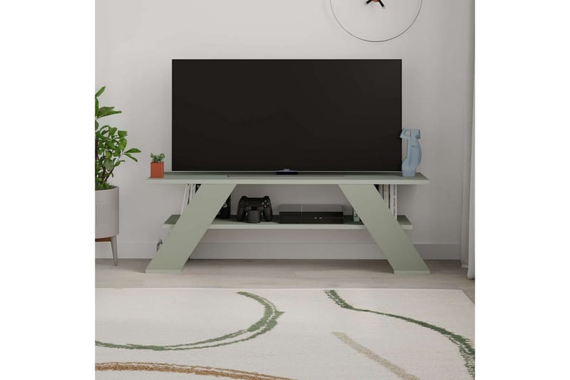 TV-bord Janesh Ask Grønn - Ask Grønn - Møbler - Mediamøbel & tv møbel - TV-benk & mediabenk