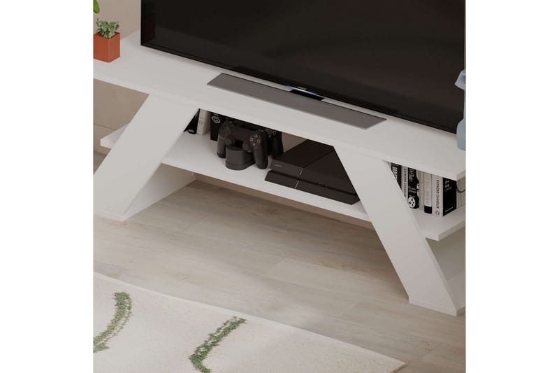 TV-bord Janesh Hvit - Hvit - Møbler - Mediamøbel & tv møbel - TV-benk & mediabenk