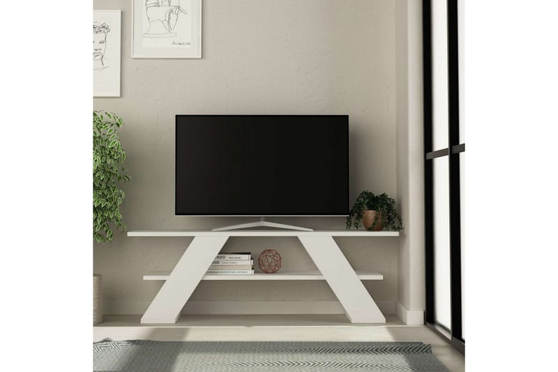 TV-bord Janesh Hvit - Hvit - Møbler - Mediamøbel & tv møbel - TV-benk & mediabenk