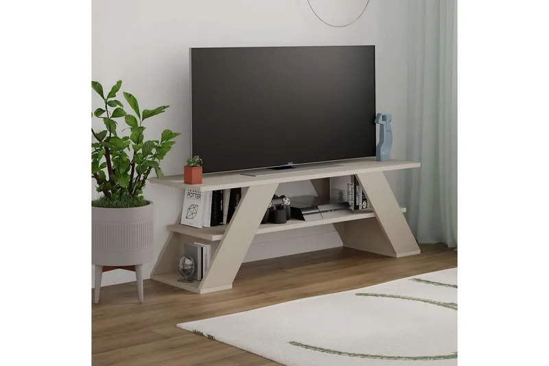 TV-bord Janesh Sandstein - Sandstein - Møbler - Mediamøbel & tv møbel - TV-benk & mediabenk