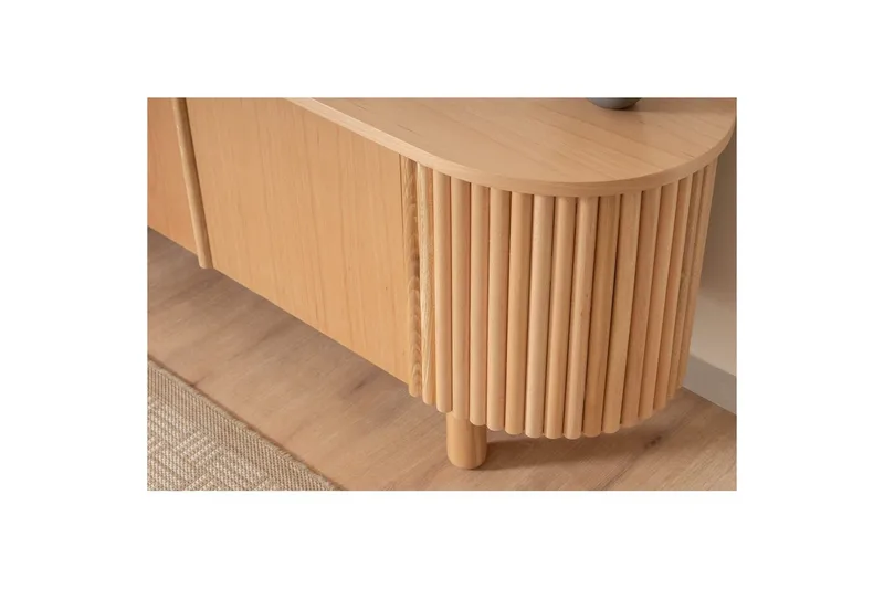 TV-bord Karela Bøk - Lysfarget tre - Møbler - Mediamøbel & tv møbel - TV-benk & mediabenk