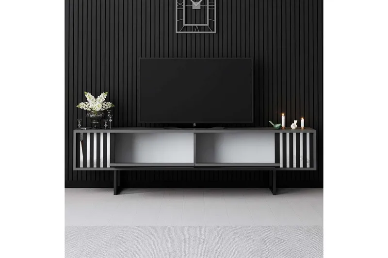 TV-bord Krom Linje Antrasitt / Svart - Antrasitt / Svart - Møbler - Mediamøbel & tv møbel - TV-benk & mediabenk