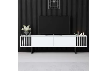 TV-bord Krom Linje Hvit / Svart - Hvit / Svart - Møbler - Mediamøbel & tv møbel - TV-benk & mediabenk