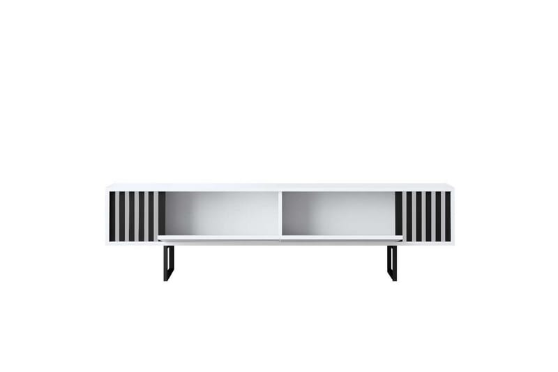 TV-bord Krom Linje Hvit / Svart - Hvit / Svart - Møbler - Mediamøbel & tv møbel - TV-benk & mediabenk