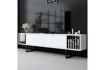 TV-bord Krom Linje Hvit / Svart - Hvit / Svart - Møbler - Mediamøbel & tv møbel - TV-benk & mediabenk