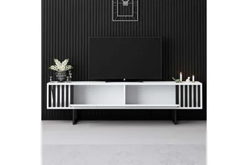 TV-bord Krom Linje Hvit / Svart - Hvit / Svart - Møbler - Mediamøbel & tv møbel - TV-benk & mediabenk