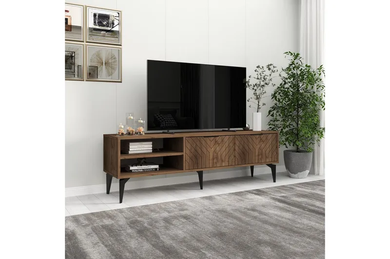 TV-bord Lyven Valnøtt - Valnøtt - Møbler - Mediamøbel & tv møbel - TV-benk & mediabenk