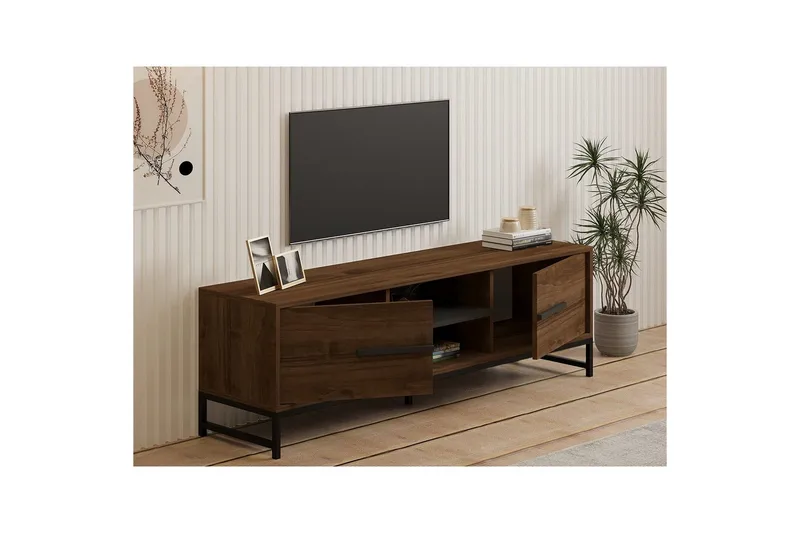 TV-bord Mono Valnøtt - Valnøtt - Møbler - Mediamøbel & tv møbel - TV-benk & mediabenk