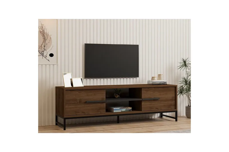 TV-bord Mono Valnøtt - Valnøtt - Møbler - Mediamøbel & tv møbel - TV-benk & mediabenk