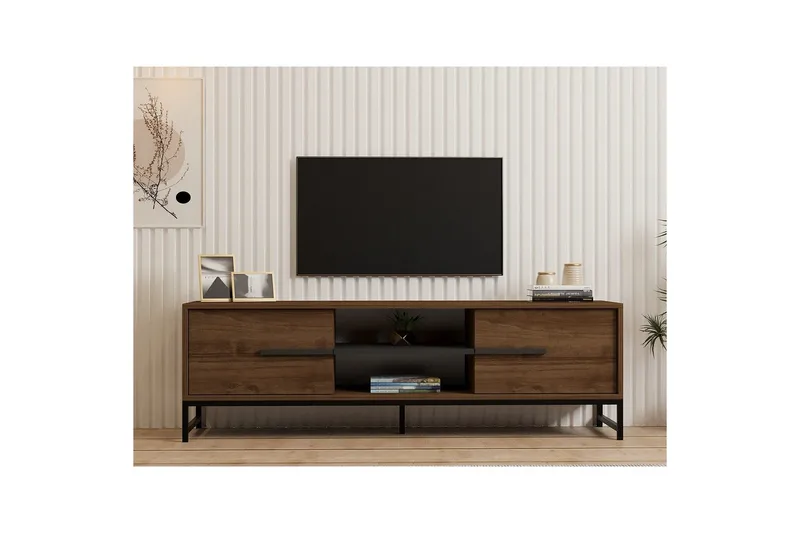 TV-bord Mono Valnøtt - Valnøtt - Møbler - Mediamøbel & tv møbel - TV-benk & mediabenk