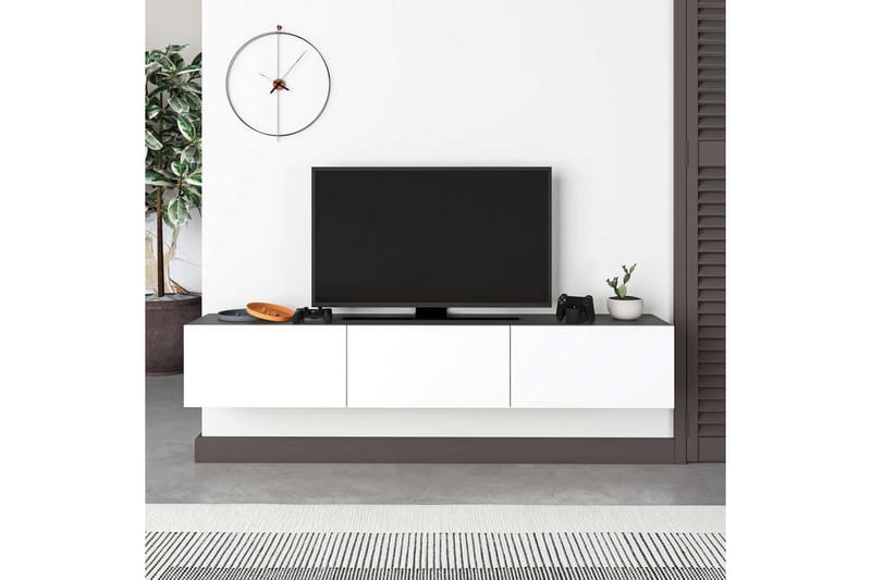 TV-bord Rasab 180 Antrasitt / Hvit - Antrasitt / Hvit - Møbler - Mediamøbel & tv møbel - TV-benk & mediabenk