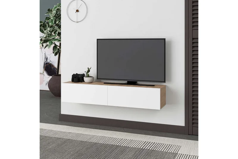 TV-bord Rasab Sudamaleik / Hvit - Sudamaleik / Hvit - Møbler - Mediamøbel & tv møbel - TV-benk & mediabenk