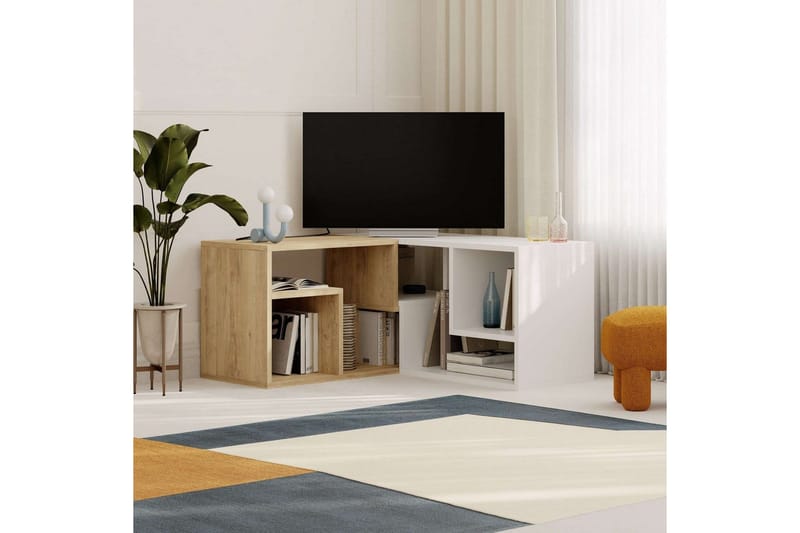 TV-bord Ravena Sudamaleik / Hvit - Sudamaleik / Hvit - Møbler - Mediamøbel & tv møbel - TV-benk & mediabenk