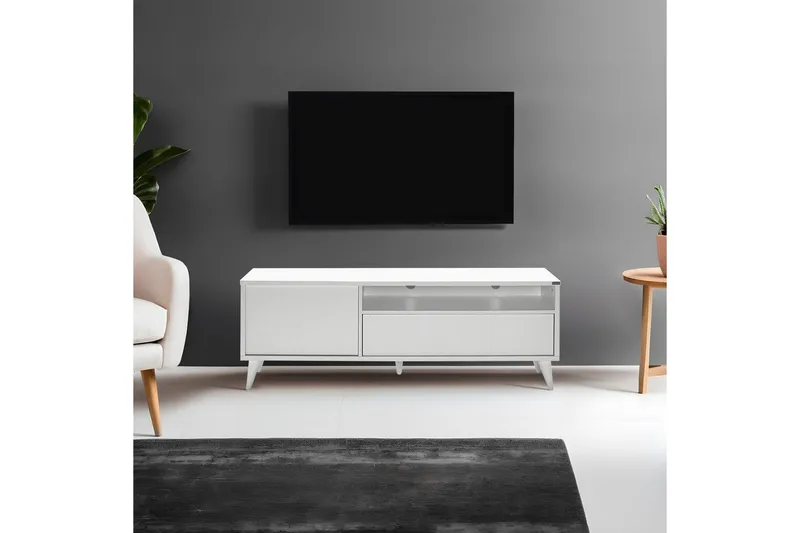 TV-bord Sosan Hvit - Hvit - Møbler - Mediamøbel & tv møbel - TV-benk & mediabenk