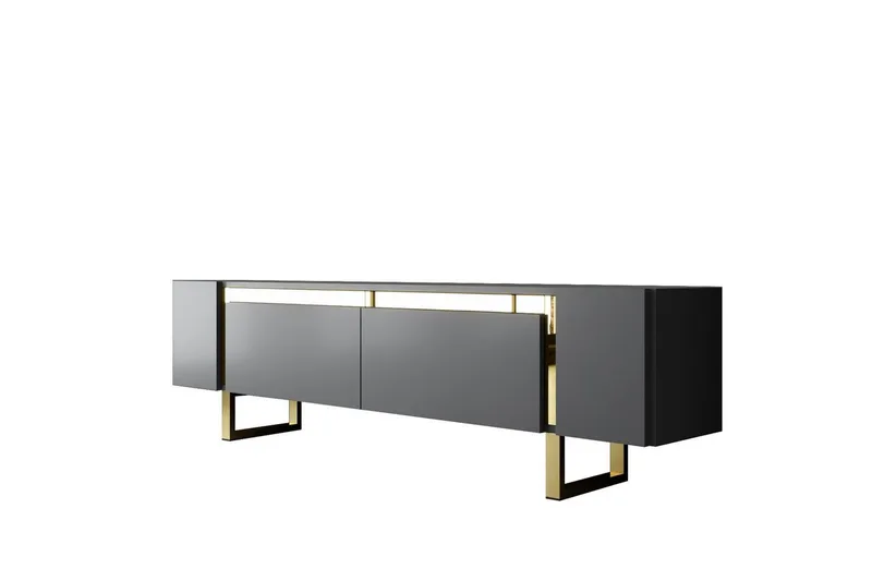TV-bord Sozi Antrasitt / Gull - Antrasitt / Gull - Møbler - Mediamøbel & tv møbel - TV-benk & mediabenk