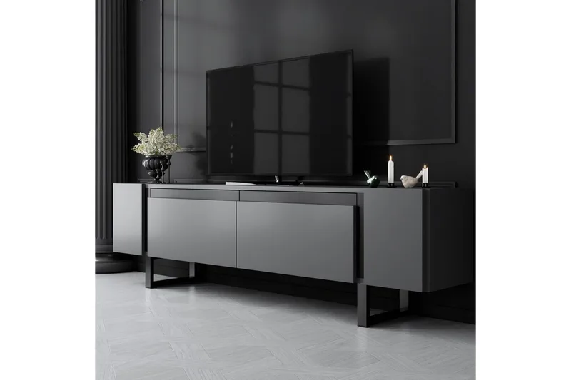 TV-bord Sozi Antrasitt / Svart - Antrasitt / Svart - Møbler - Mediamøbel & tv møbel - TV-benk & mediabenk
