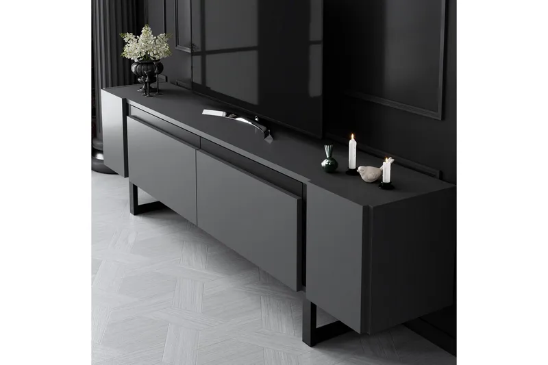 TV-bord Sozi Antrasitt / Svart - Antrasitt / Svart - Møbler - Mediamøbel & tv møbel - TV-benk & mediabenk