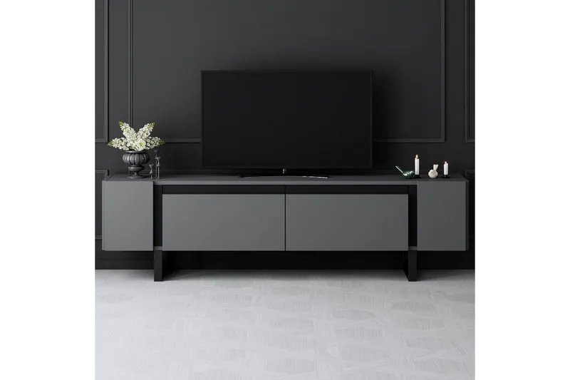 TV-bord Sozi Antrasitt / Svart - Antrasitt / Svart - Møbler - Mediamøbel & tv møbel - TV-benk & mediabenk