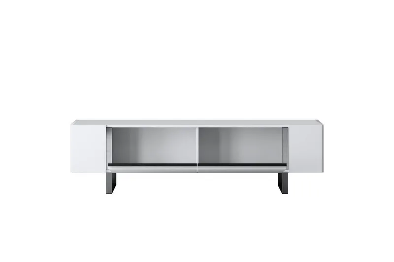 TV-bord Sozi Hvit / Sølv - Hvit / Sølv - Møbler - Mediamøbel & tv møbel - TV-benk & mediabenk