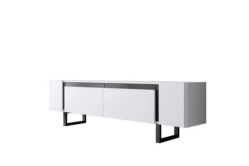 TV-bord Sozi Hvit / Svart - Hvit / Svart - Møbler - Mediamøbel & tv møbel - TV-benk & mediabenk