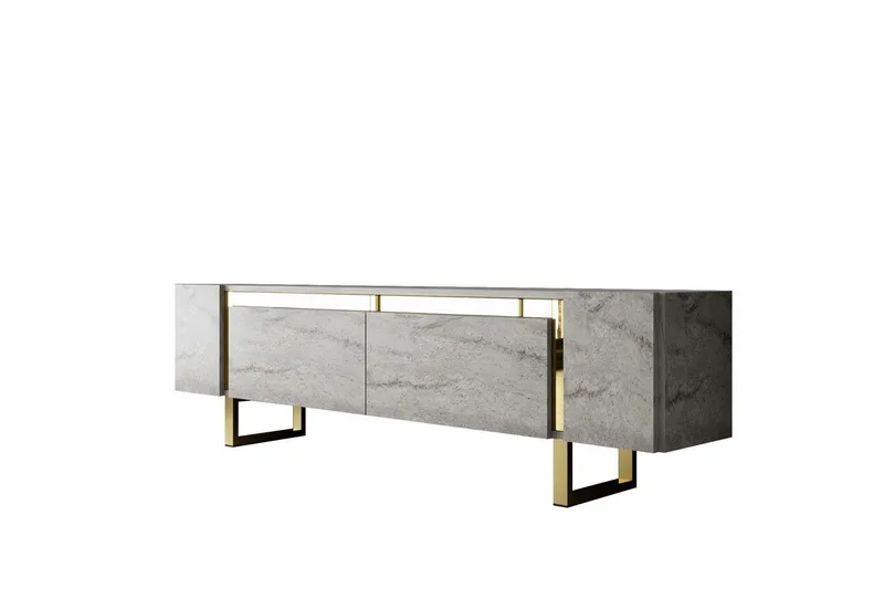 TV-bord Sozi Travertin / Gull, Travertin / Gull