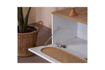 TV-bord Terra Hvit / Eik - Mellomfarget tre/Hvit - Møbler - Mediamøbel & tv møbel - TV-benk & mediabenk
