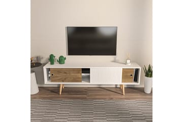 TV-bord Ticoman Hvit / Valnøtt - Hvit / Valnøtt - Møbler - Mediamøbel & tv møbel - TV-benk & mediabenk