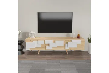 TV-bord Ticomannd Eik / Hvit - Eik / Hvit - Møbler - Mediamøbel & tv møbel - TV-benk & mediabenk