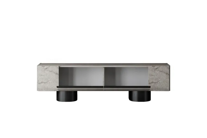 TV-bord Travertin / Svart - Travertin / Svart - Møbler - Mediamøbel & tv møbel - TV-benk & mediabenk