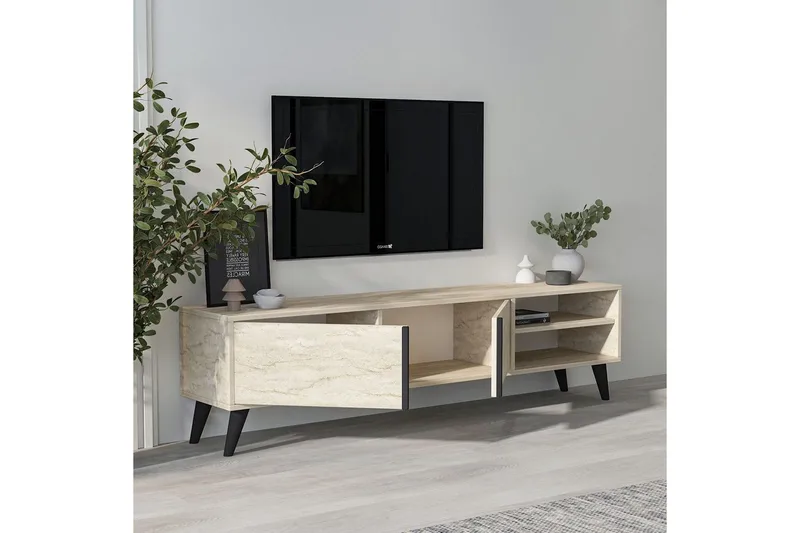 TV-bord Ythmere Travertin - Travertin - Møbler - Mediamøbel & tv møbel - TV-benk & mediabenk