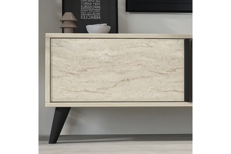 TV-bord Ythmere Travertin - Travertin - Møbler - Mediamøbel & tv møbel - TV-benk & mediabenk